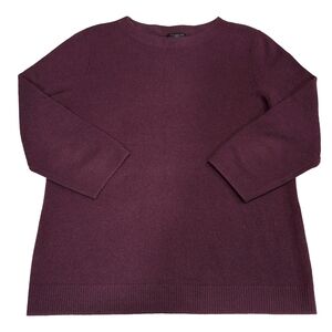 Talbots~100% Cashmere~Plum Purple~ Women's Sweater~3/4 Sleeve~Size Medium Petite